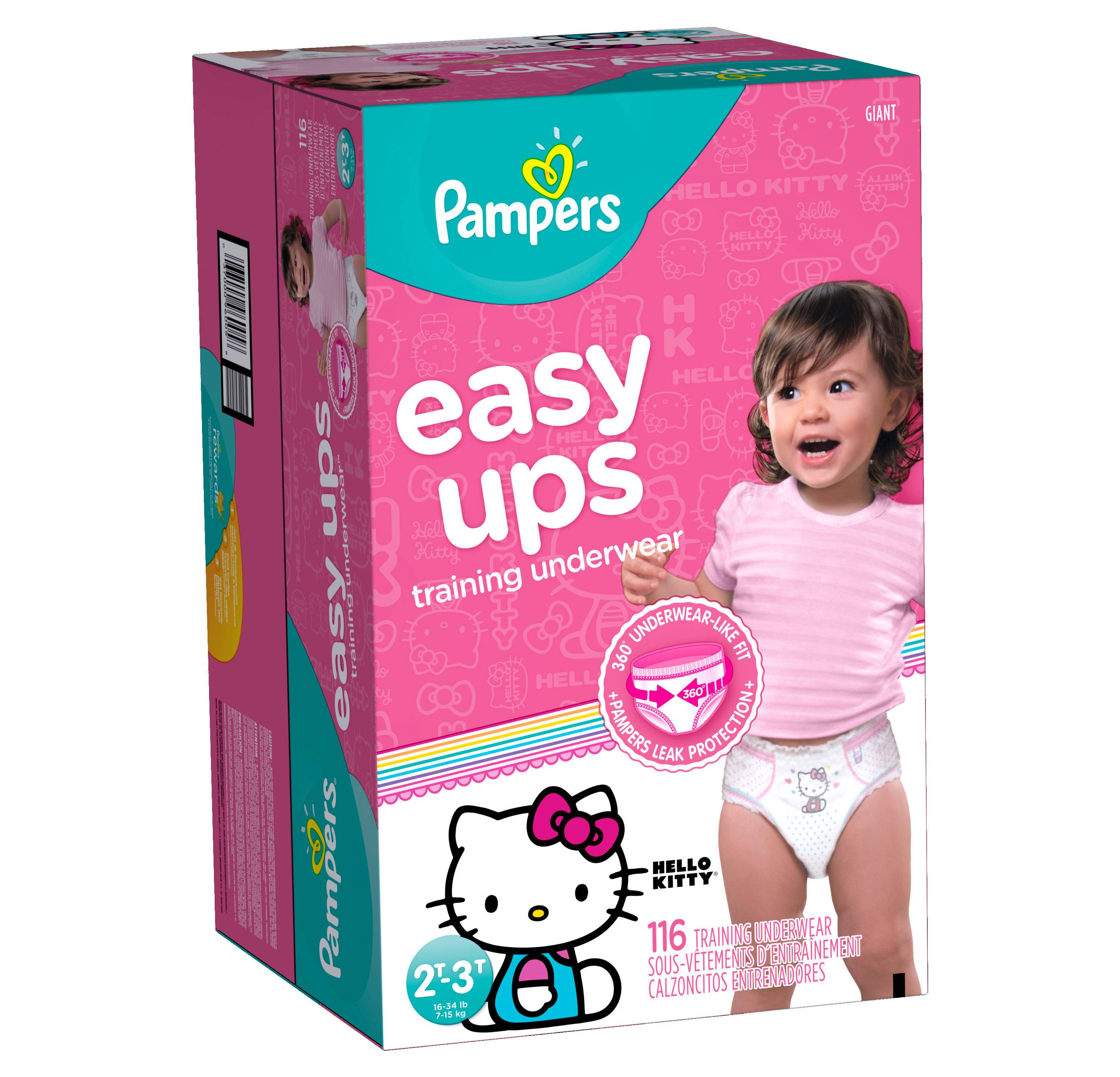 Pampers Easy Ups Girls Training Pants Giant Pack (2T3T, 116 Count